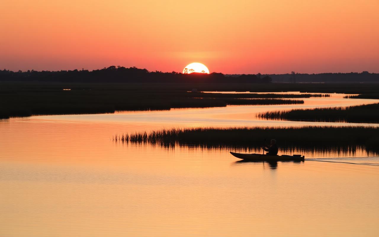 The Masonboro back-channel sunset