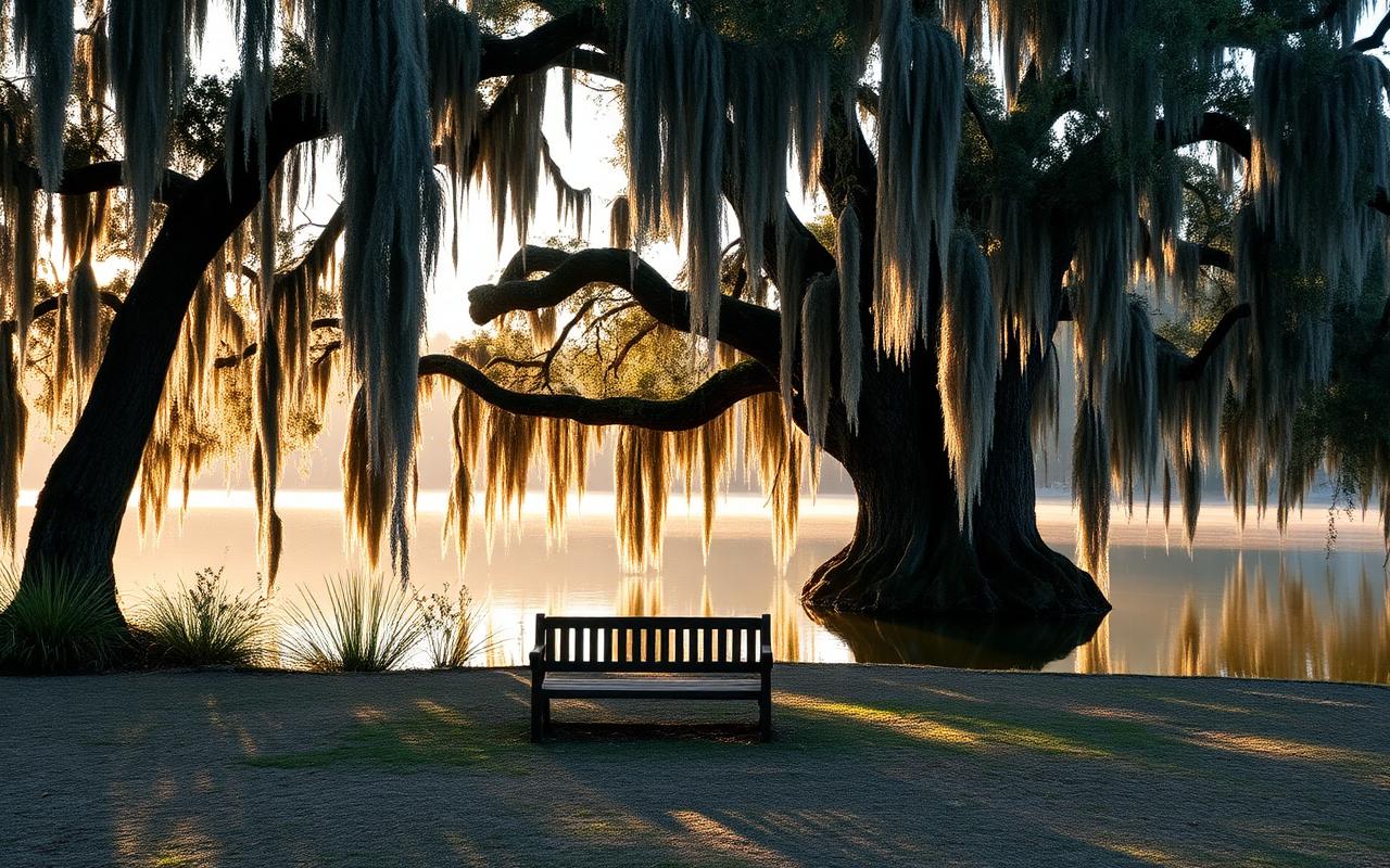 Greenfield Lake's hidden cypress bench